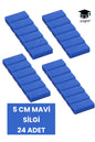 5 CM mavi silgi orta boy 24 adet stok fazlası