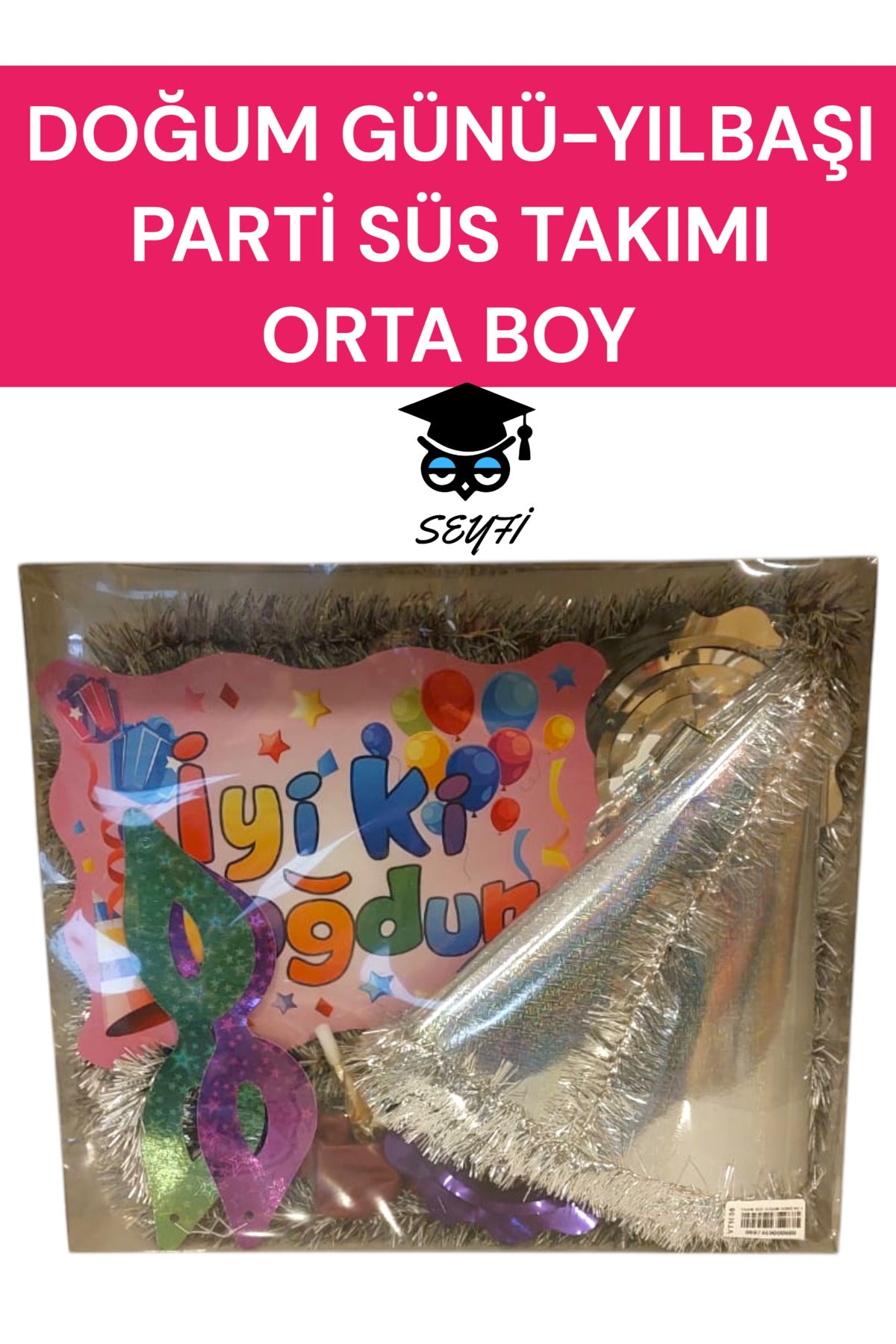 DOĞUM GÜNÜ-YILBAŞI PARTİ SÜS TAKIMI ORTA BOY VT1005