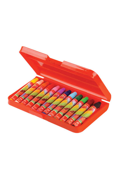 Altıgen Pastel Boya, 12 Renk, Plastik Kutu, Yumuşak ve Canlı Renkler, Rahat Kullanım,Etkili Uygulama