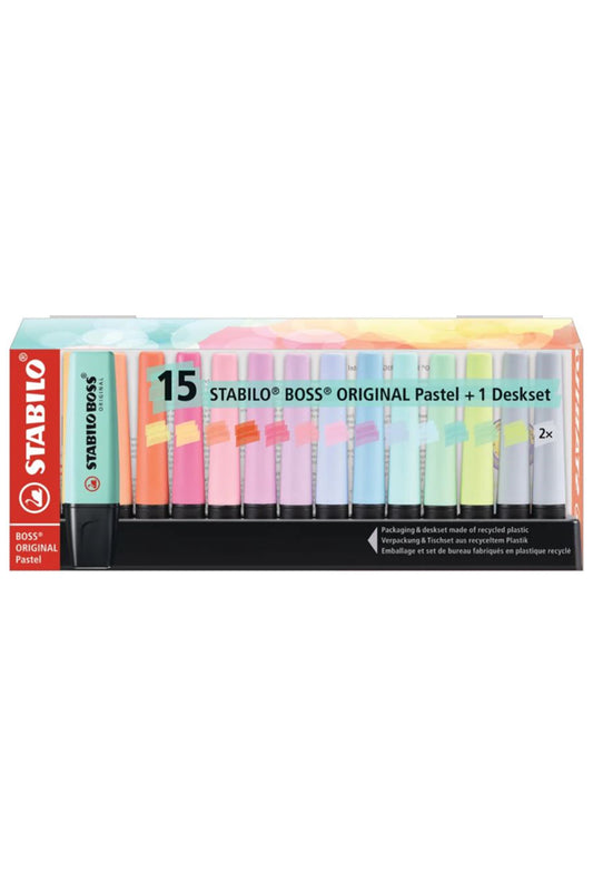 Fosforlu Kalem Boss Orıgınal Pastel 15 Li 7015-02