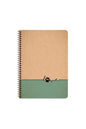 20x28 Cm 100 Sayfa Çizgisiz Telli Defter Kraft Kapak 70 Gr Krem Rengi Kağıt