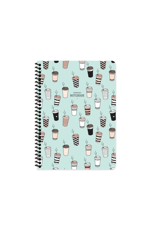 ÇİZGİLİ 16x22 CM 80 YAPRAK KARTON KAPAK TELLİ DEFTER 60 GRAM BEYAZ SAYFA COFFEE
