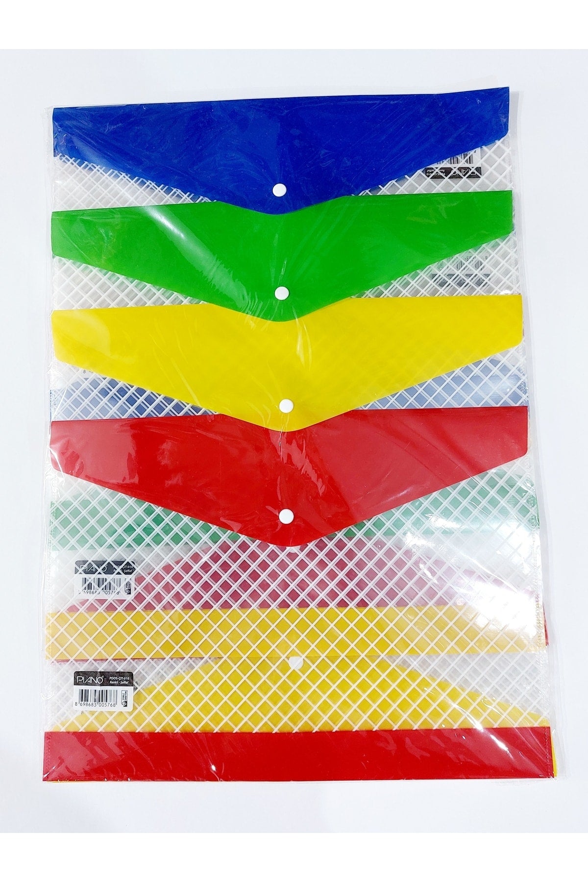 4 Adet Kalın Plastik Çıtçıtlı Dosya Zarf Dosya