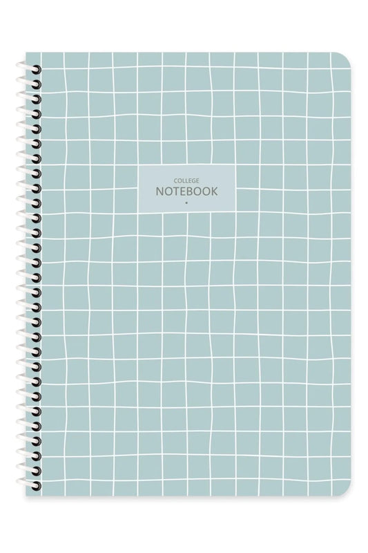 College Telli Defter Çizgisiz 16x22 Cm Telli Beyaz 80 Sayfalı Plastik Kapak