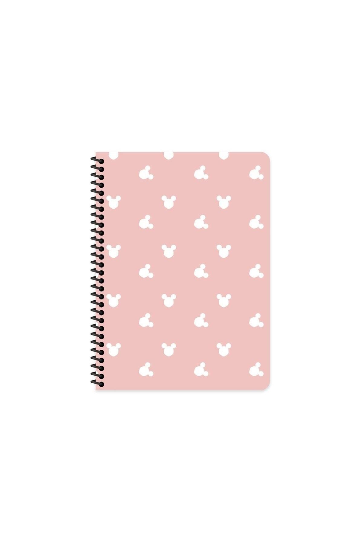 Mickey Mouse 20x28 Cm Çizgisiz 80 Yaprak Telli Defter Karton Kapak 60 Gr Beyaz Kağıt