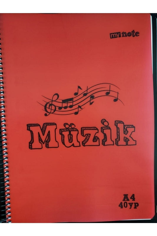 My Note 40 Yaprak Plastik Kapak Spiralli Müzik Defteri(1 ADET)