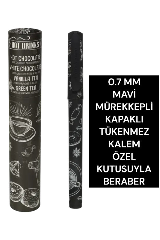 0.7 MM MAVİ MÜREKKEPLİ KAPAKLI TÜKENMEZ KALEM ÖZEL KUTUSUYLA BERABER