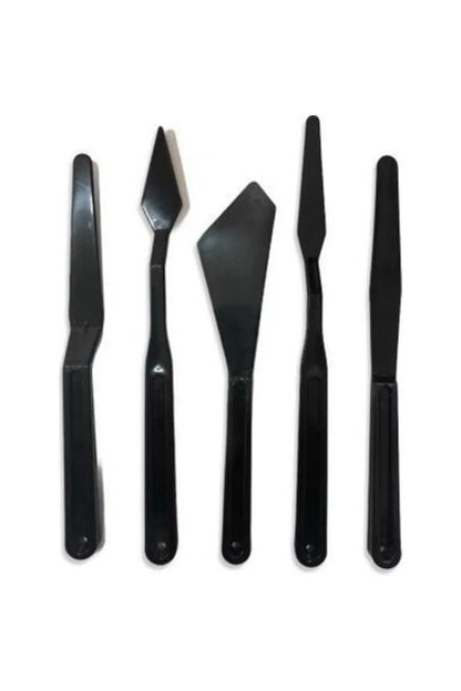 Plastik Spatül Set 5'li Siyah