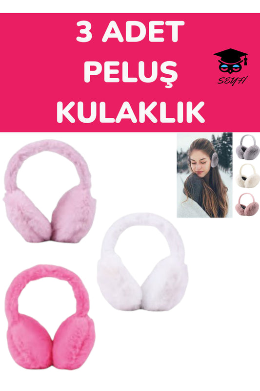3 ADET PELUŞ KULAKLIK CR-3550