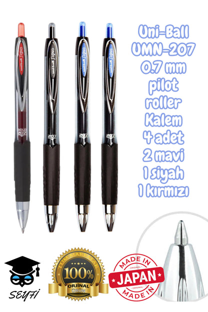 0.7 mm jel pilot kalem roller signo kalem umn-207 uni-ball basmalı pilot kalem