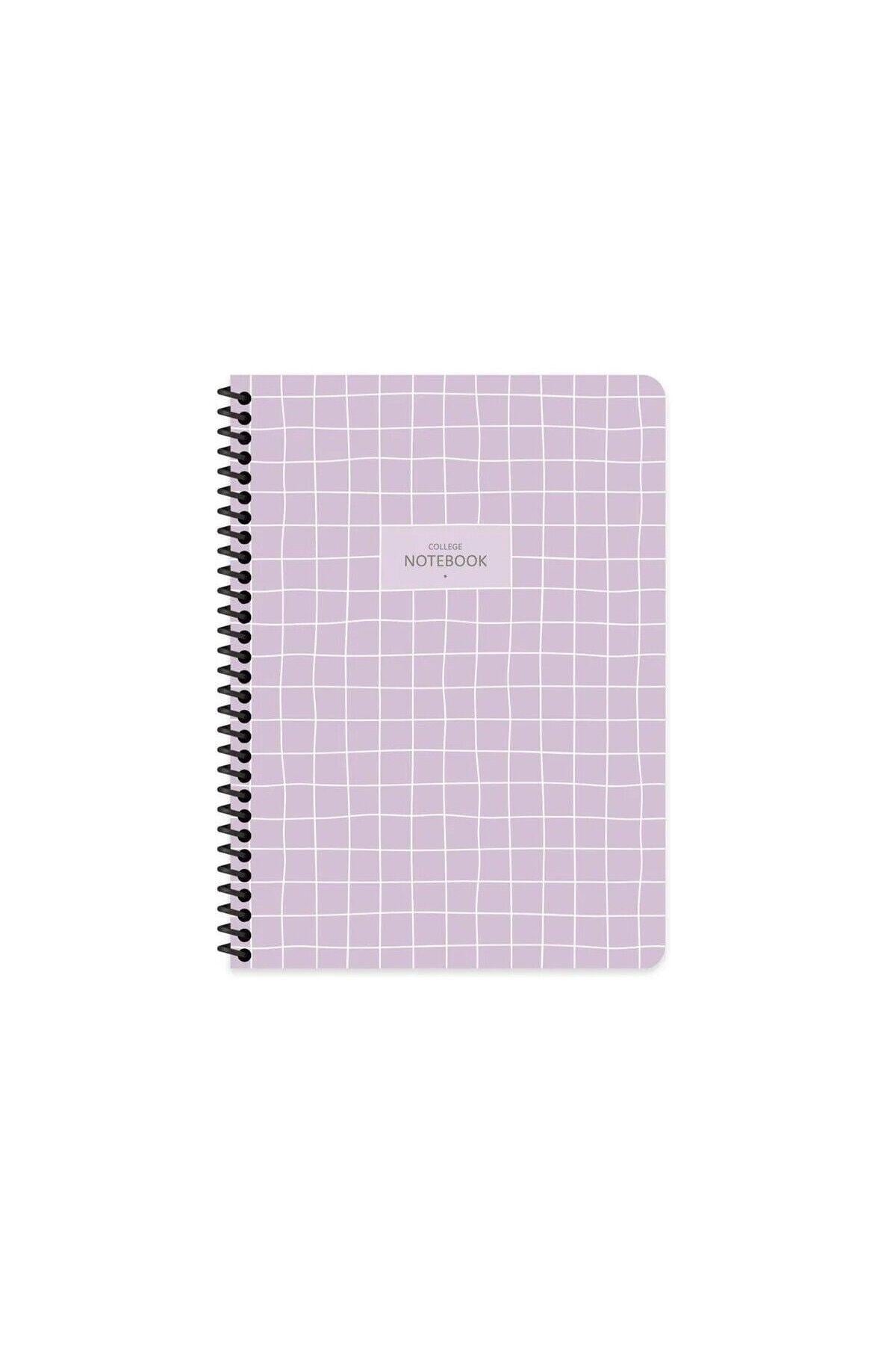 KARELİ 16x22 CM 80 YAPRAK PLASTİK KAPAK TELLİ DEFTER 60 GRAM BEYAZ SAYFA COFFEE