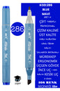 ÇİFT TARAFLI PROFESYONEL ÇİZİM KALEMİ KALICI MÜREKKEP ÜÇGEN GÖVDE İNCE UÇ 1 MM KESİK UÇ 2-6MM SKETCH