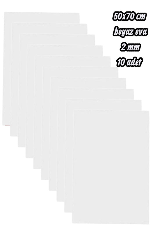 50x70 cm beyaz eva 2 mm 10 adet