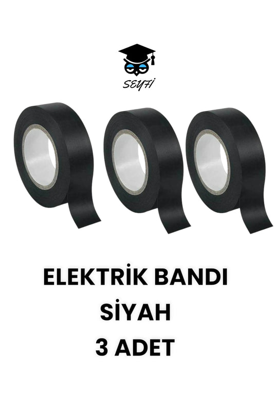ELEKTRİK BANDI SİYAH 3 ADET
