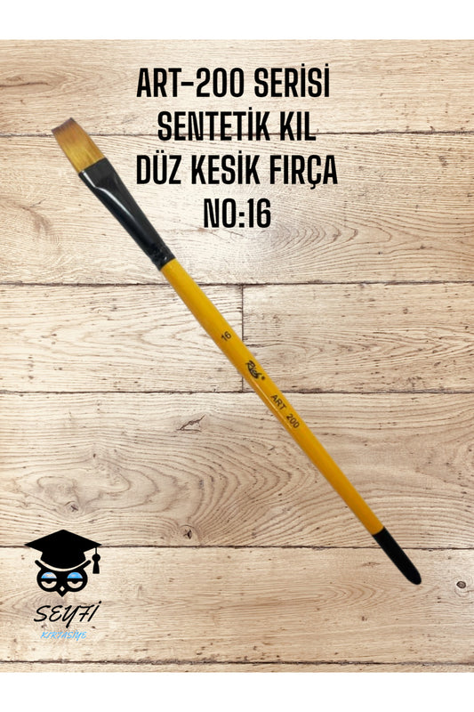 ART-200 SERİSİ SENTETİK DÜZ KESİK KIL FIRÇA NO:16