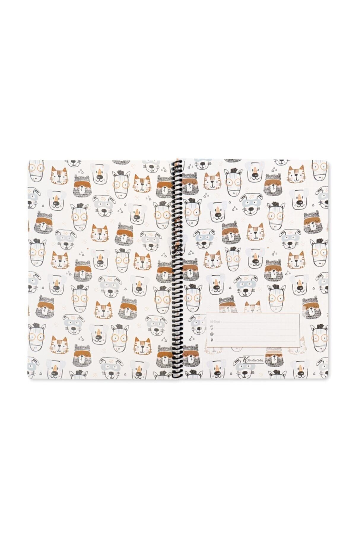Animal Friends Baskılı A4 Kareli Defter