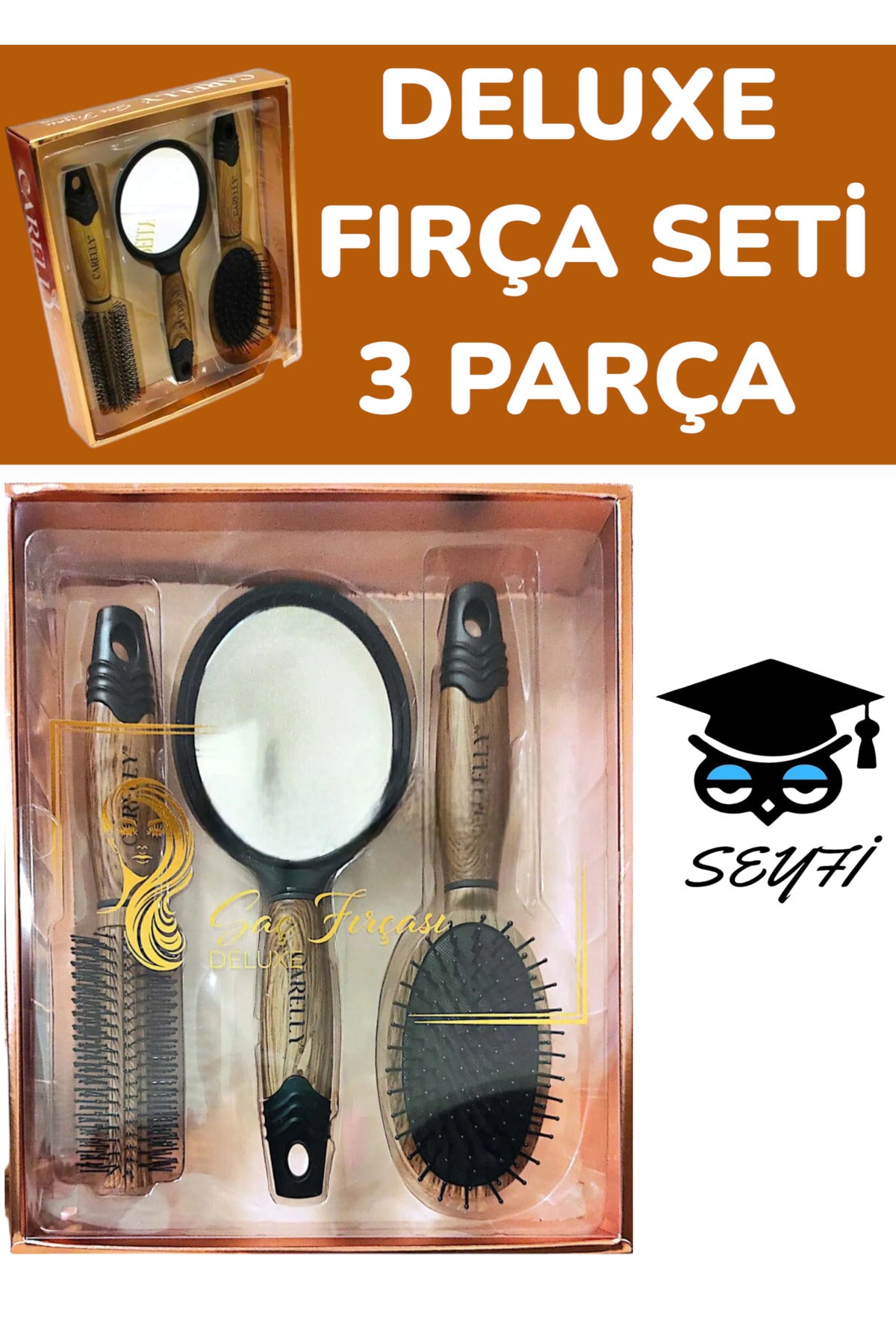 DELUXE SAÇ FIRÇASI SETİ 3 PARÇA CR-0642