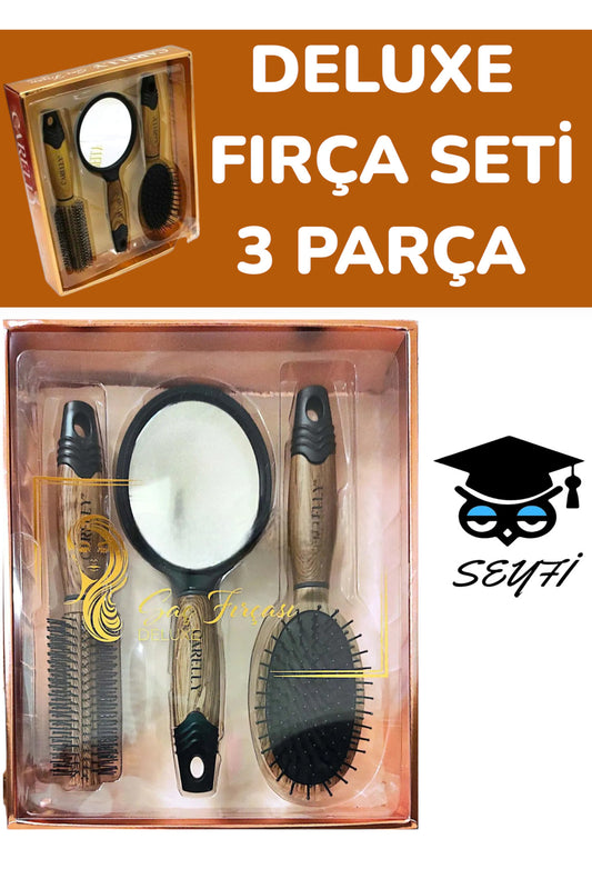 DELUXE SAÇ FIRÇASI SETİ 3 PARÇA CR-0642