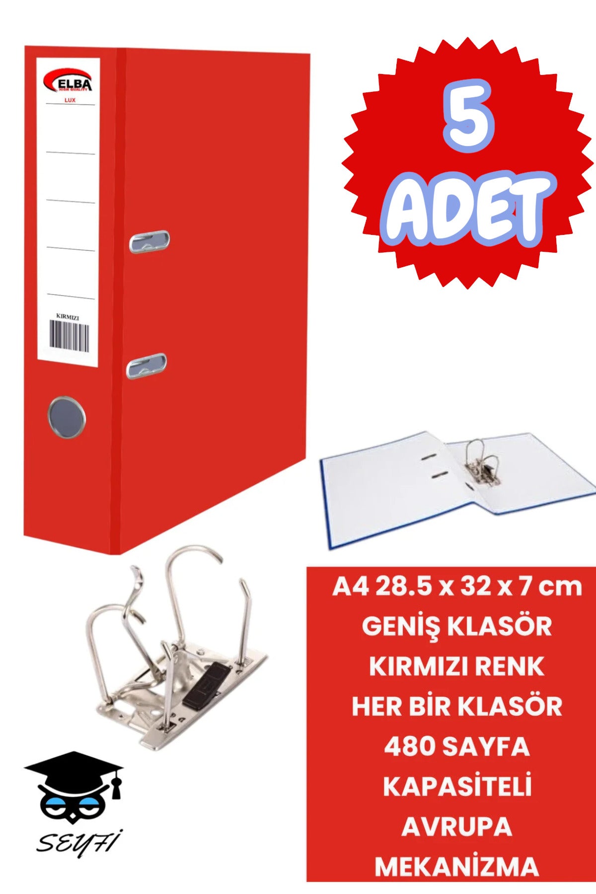 A4 OFİS KLASÖRÜ BÜRO EVRAK DÜZENLEYİCİ KLASÖR ÇİFT METAL HALKA AVRUPA MEKANİZMA