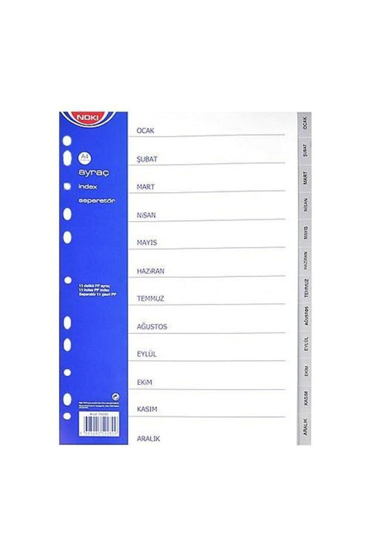 Seperatör Aylar Plastik A4 59280