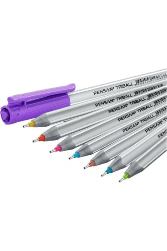 Çok Renkli Tükenmez Kalem Seti - 8'li Paket