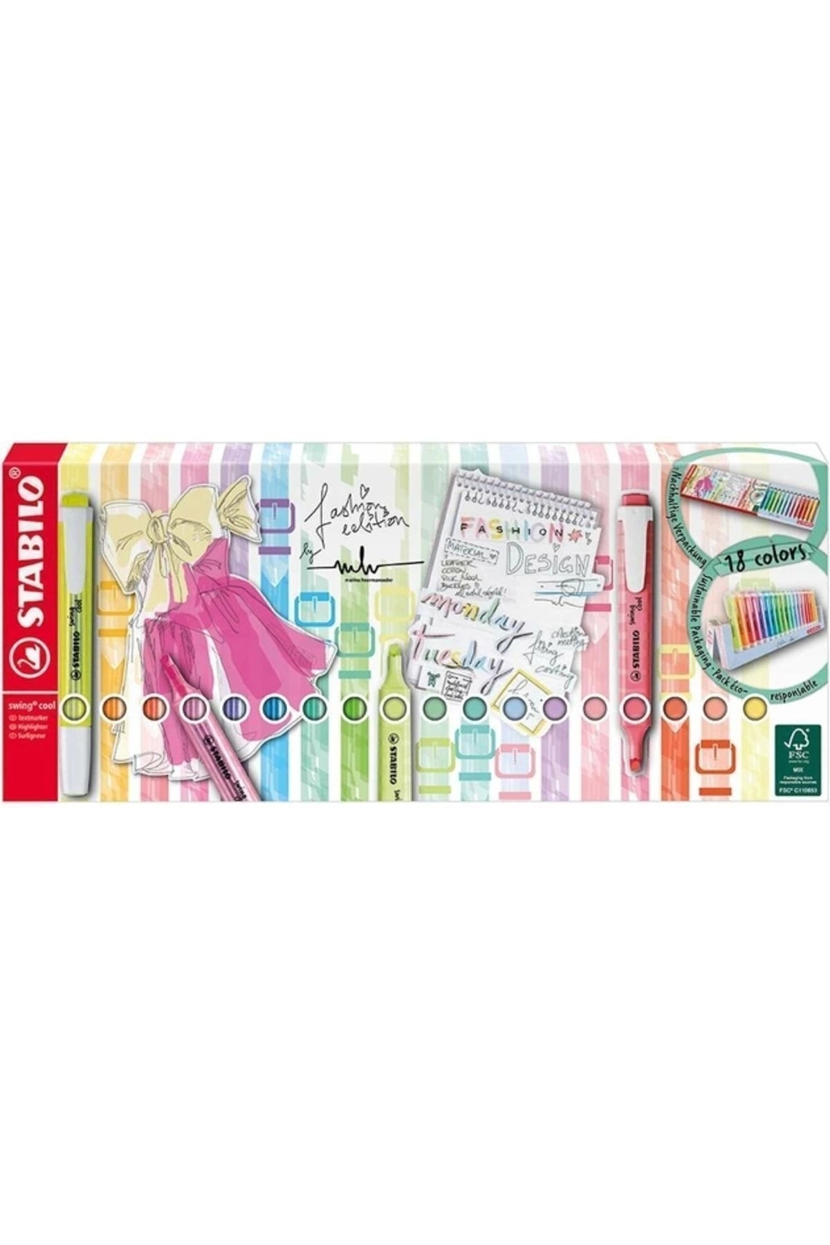 - İşaretleme Kalemi - swing cool - 8 Neon, 10 Pastel