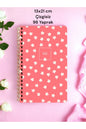 13x21 Cm Çizgisiz 96 Yaprak Sert Karton Kapak Telli Defter 60 Gr Beyaz Kağıt