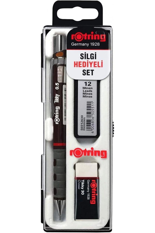 Tikky 0,5mm 3lü Okul Seti - Bordo