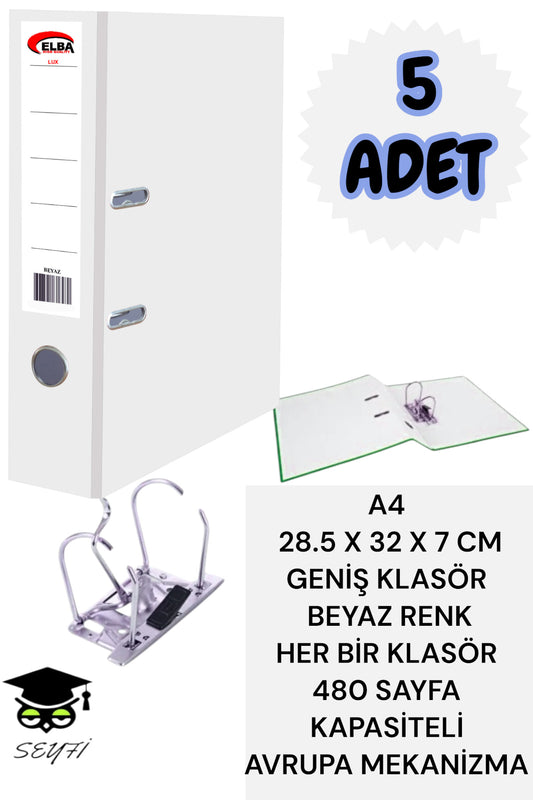 A4 OFİS KLASÖRÜ BÜRO EVRAK DÜZENLEYİCİ KLASÖR ÇİFT METAL HALKA AVRUPA MEKANİZMA