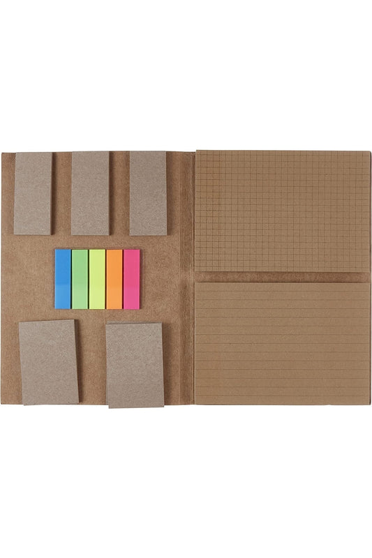 Kraft Parçalı Yapışkanlı Kağıt Post-it Seti Defter Biçiminde 14x20 Cm