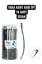 YAKA KART ASKI İPİ 10 ADET SİYAH