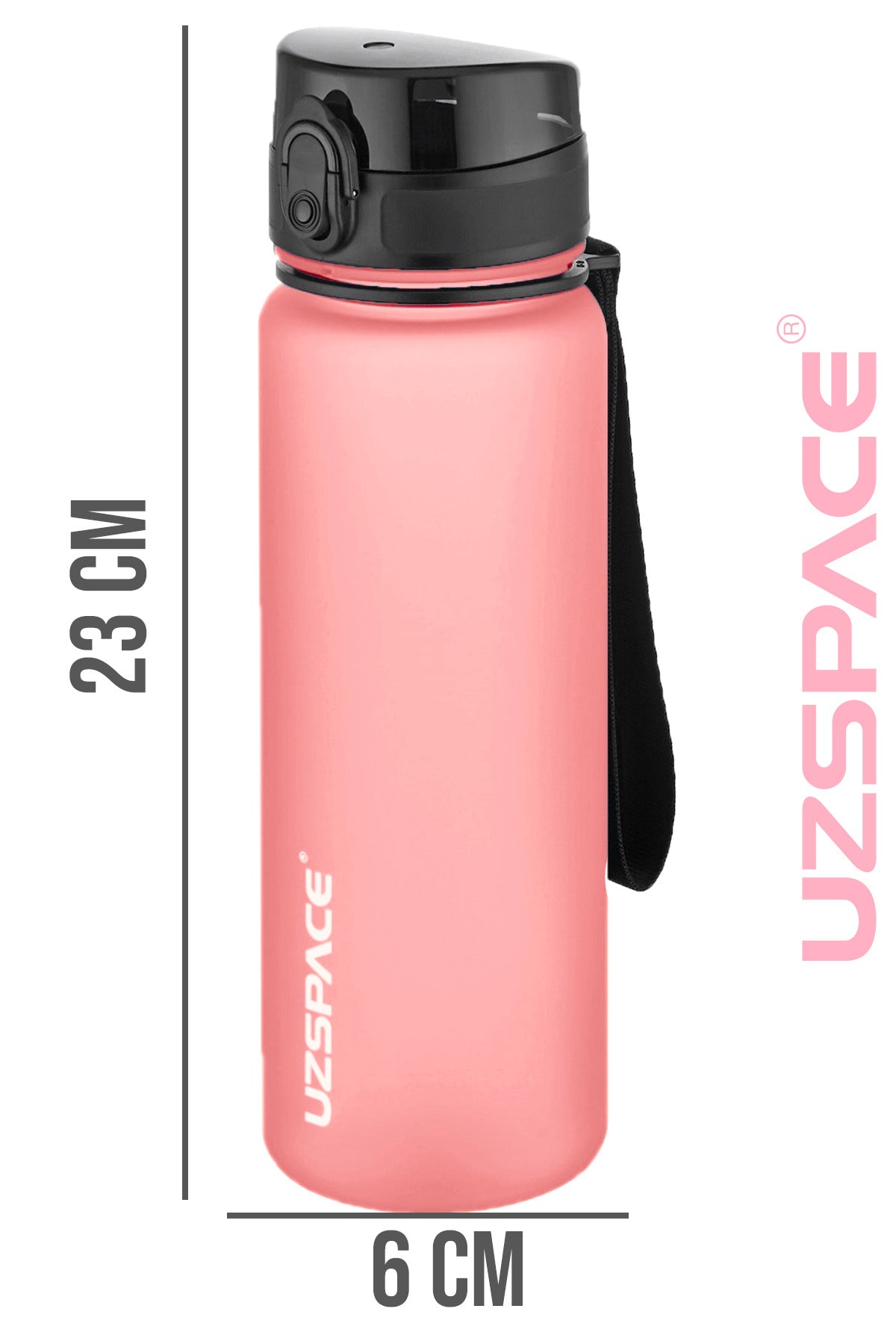 Plastik 500 Ml Tritan Su Matarası 13 Farklı Renk Softtouch 0,50 L Pembe