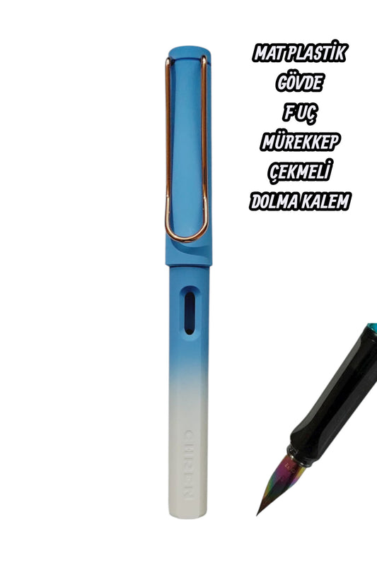 0,36 mm ef uç dolma kalem mürekkep çekmeli MAT PLASTİK GÖVDE
