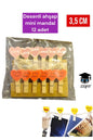Desenli ahşap mini mandal 12 adet 3,5 cm süsleme mandalı