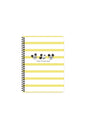 Mickey Mouse 20x28 Cm Çizgisiz 80 Yaprak Telli Defter Karton Kapak 60 Gr Beyaz Kağıt