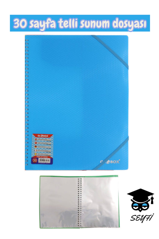 a4 ebat spiralli sunum dosyası 30 yaprak plastik kapak