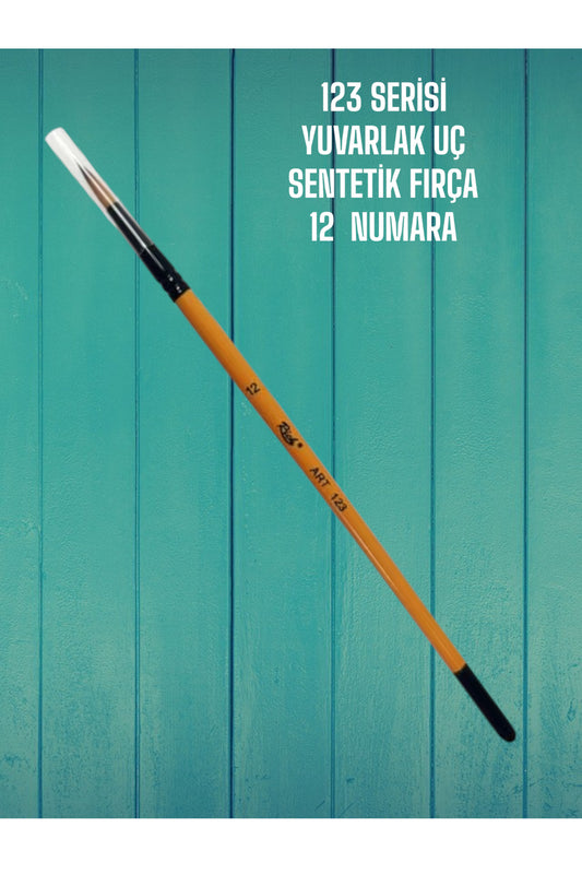 12 Numara 123 Serisi Yuvarlak Uç Fırça Sentetik Kıl