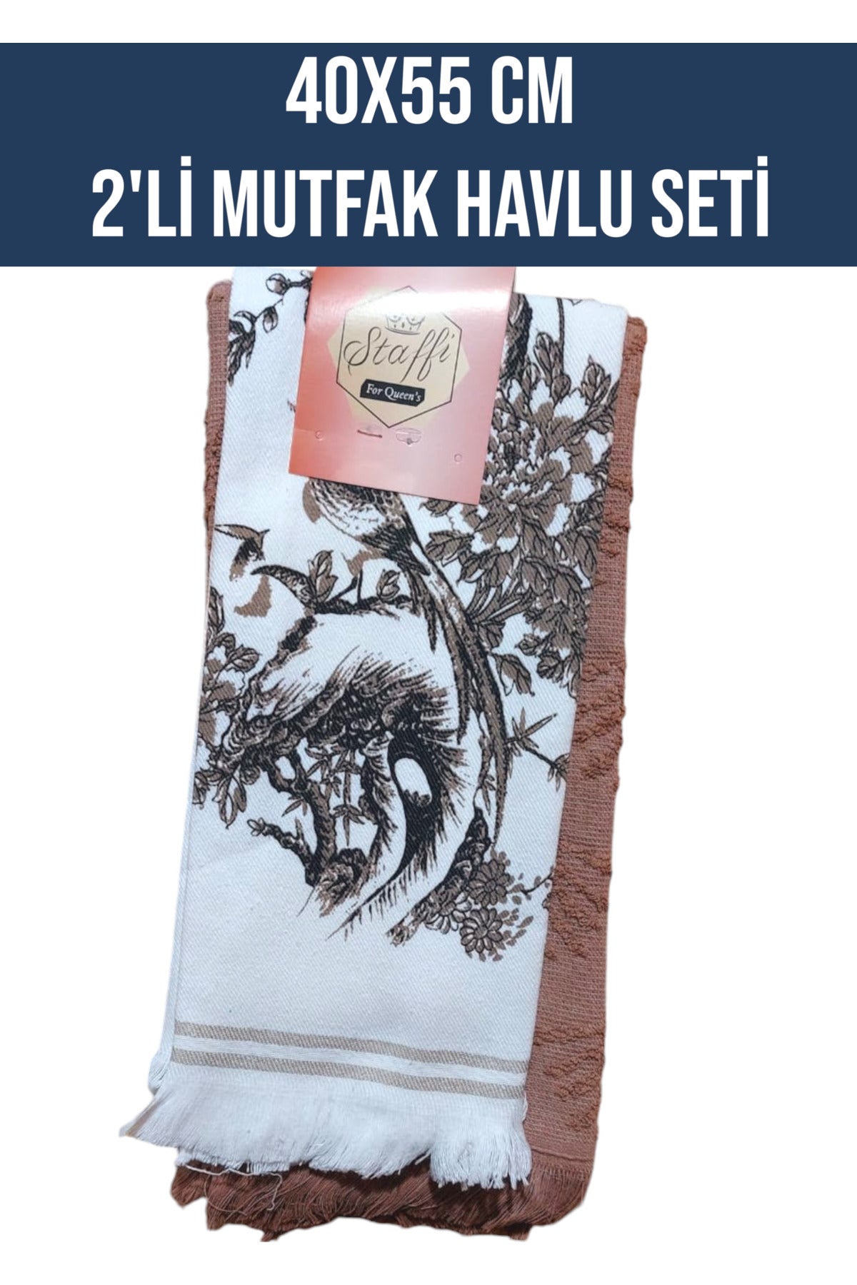 40x55 CM 2'Lİ MUTFAK HAVLU TEMİZLİK BEZİ SETİ