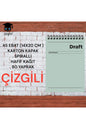 A5 14x20 Cm Çizgili 80 Yaprak Üstten Açılır Karton Kapak Telli Hafif Kağıt 1.hamur Perfore Draft Ser