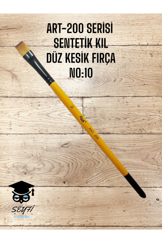 ART-200 SERİSİ SENTETİK DÜZ KESİK KIL FIRÇA NO:10