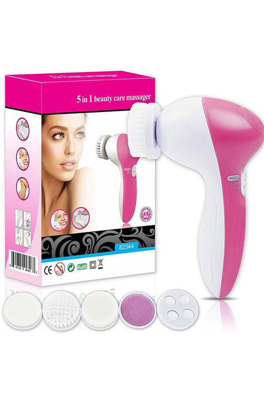 Lüks Seri 5 in 1 Pilli Yüz Temizleme, Masaj ve Peeling Fırçası Seti Cilt Canlandırıcı Sıkılaştırıcı