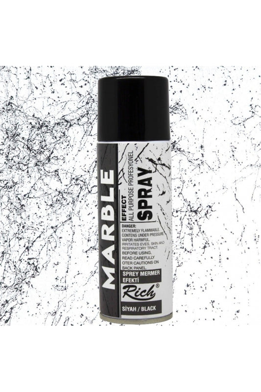 Sprey Boya 200ml Mermer Efekti Siyah