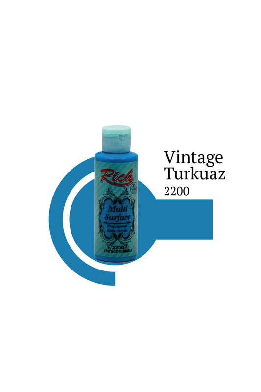 Multi Surface Her Yüzey İçin Akrilik Boya 120 cc. - 2200 Vintage Turkuaz