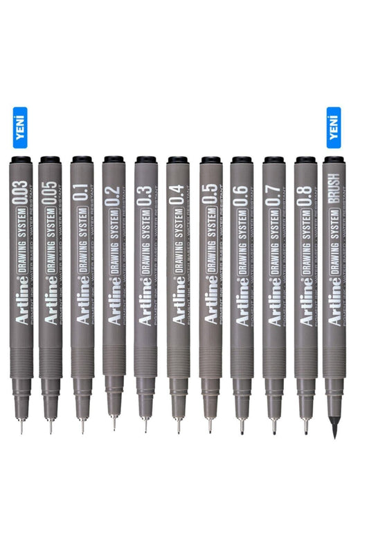 Drawing System Teknik Çizim Kalemi 11'li Tam Set-4