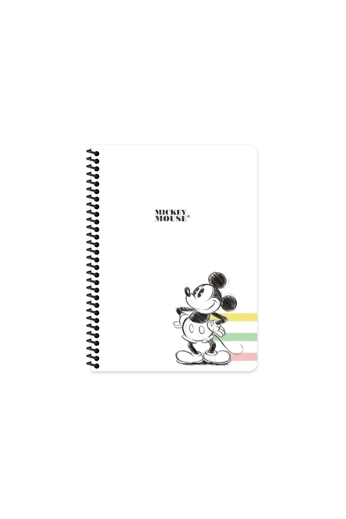 16x22 Cm 80 Yaprak Çizgisiz Telli Karton Kapak Hafif Defter 60 Gr Beyaz Kağıt Minnie Mouse