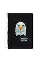 17x24 Cm Çizgisiz 100 Yaprak Jungle Sert Kapak Telli Defter 60 Gr Beyaz Kağıt