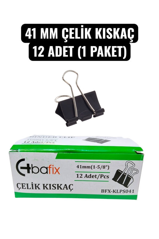 41 MM ÇELİK KISKAÇ 12 ADET (1 PAKET)