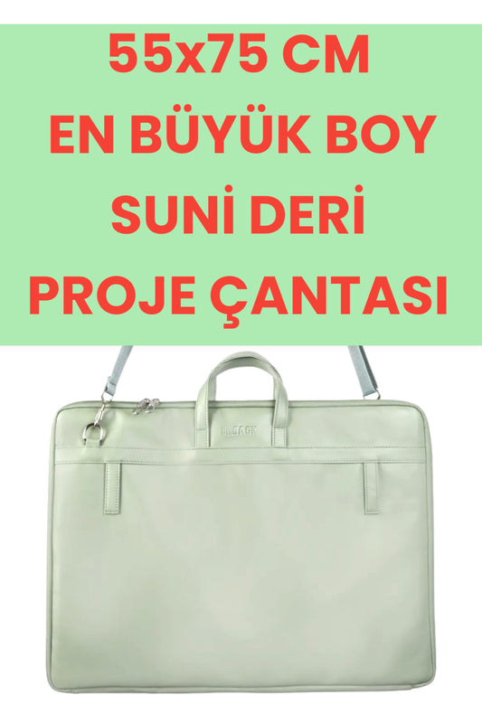 55X75 CM YUMUŞAK SUNİ DERİ PROJE-RESİM ÇANTASI YÜKSEK KALİTE %100 KALİTE VE İADE GARANTİLİ