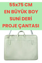 55X75 CM YUMUŞAK SUNİ DERİ PROJE-RESİM ÇANTASI YÜKSEK KALİTE %100 KALİTE VE İADE GARANTİLİ