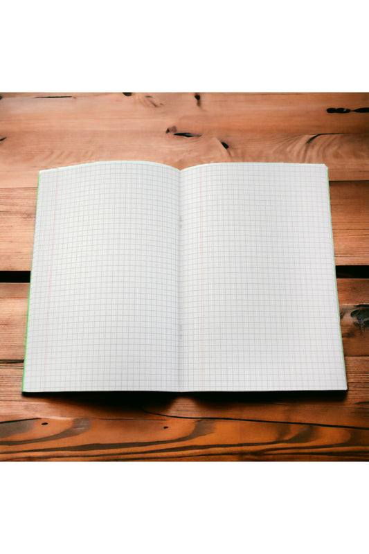 4 ADET A4 60 YAPRAK KARELİ DİKİŞLİ NEON RENKLER PLASTİK KAPAK DEFTER 60GR BEYAZ SAYFA (KARMA RENK)